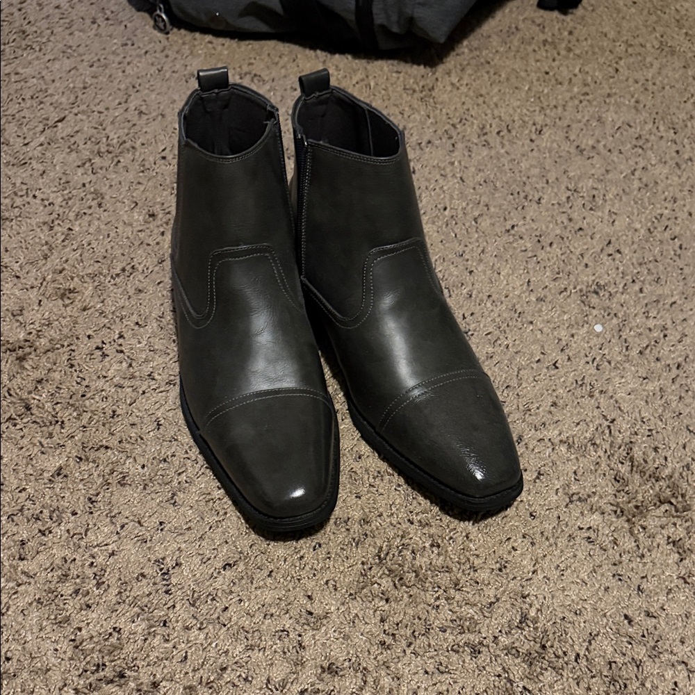 Men's Black Leather Ankle Boots